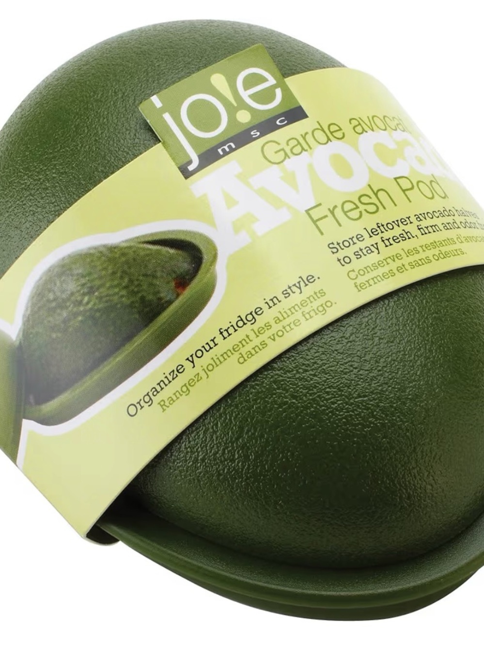Joie Avocado Fresh Pod Food Storage Case in Dark Green and Light Lime